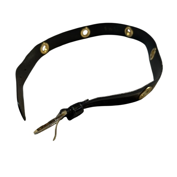 Vintage PALOMA PICASSO Black Patent Leather Women\'s Belt 28 Small main image 4
